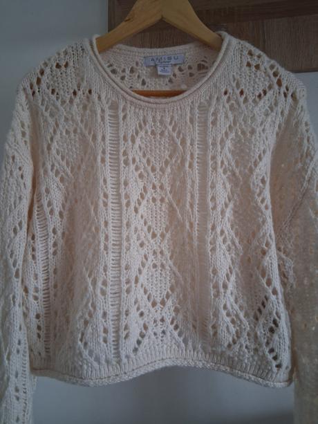 Krátky oversize sveter, amisu,s