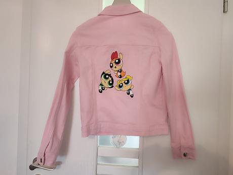 Ružová denimová bundička, sinsay,158