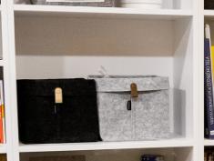 Latkove kosiky s uškom / 26 x 23 x 23 cm / 2 kusy,