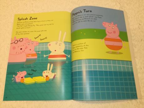 Peppa goes swimming sticker activity nau22, 