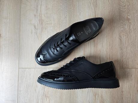 Kožené poltopánky oxford brogue geox respira, geox,38