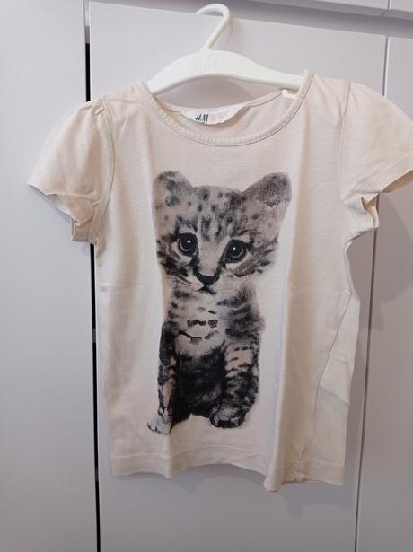 Tričko h&m mačička, h&m,104