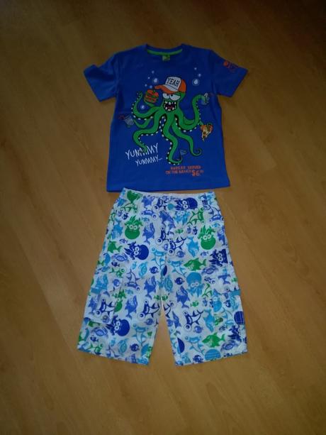 Kraťasy a tričko chobotnica 122/128, 122