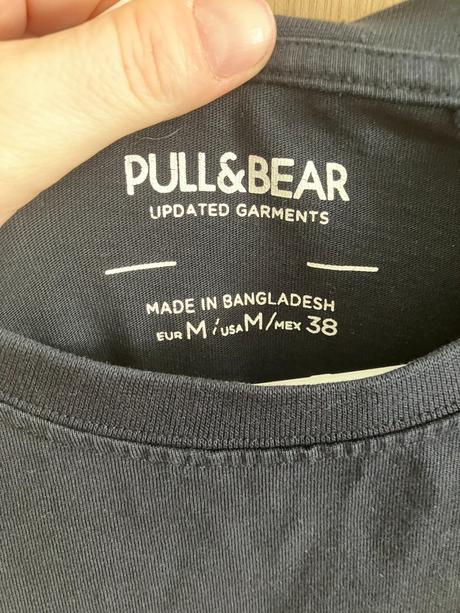 Čierne pánske tričko, pull&bear,m