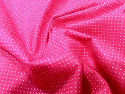 Bavlna bodky ružová ,