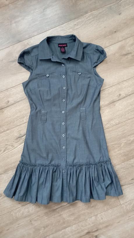 Krásne riflové šaty xs/160cm (už s poštou), 158