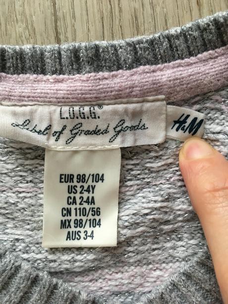 Dievčenské úpletové šaty zn. h&m, h&m,98