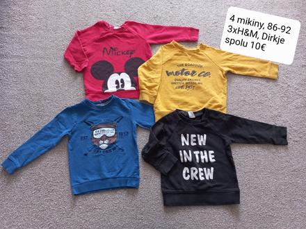 4 mikiny, 92, h&m,92