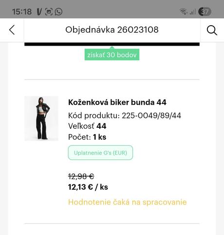 Nová biker bunda, gate,44