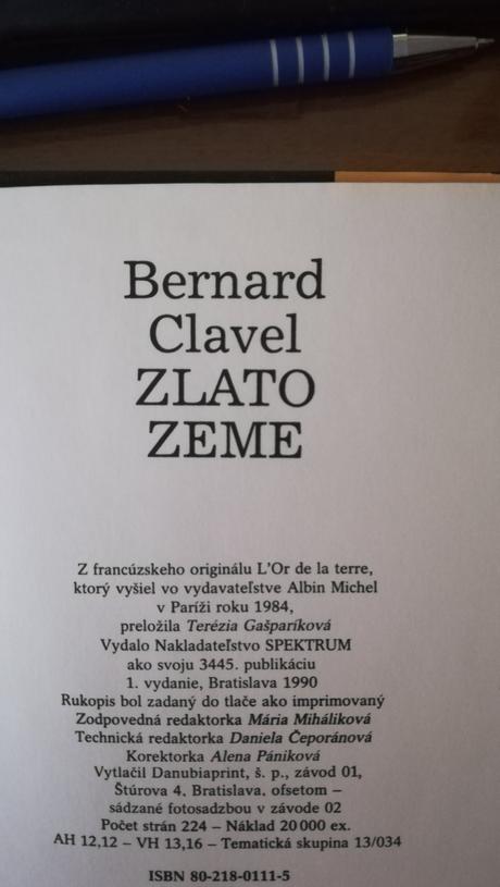 Bernard clavel - zlato zeme,