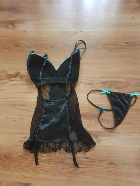 Negližé+nohavičky,podprsenka-korzet, s