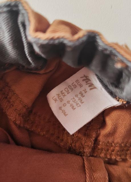 Hnedé nohavice h&m, bushman,74