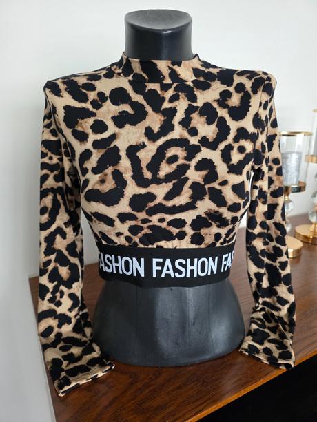 Leopardi crop top, s