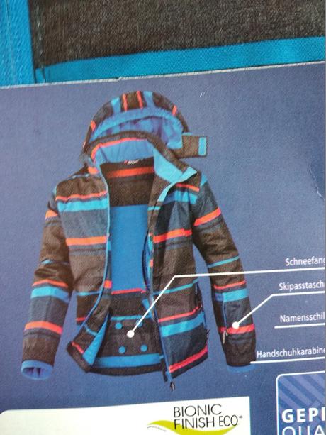 Detská nepremokavá zimná bunda, 122