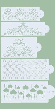 Šablóna na stencil 5ks vzor č.12 - skladom, sta-7,