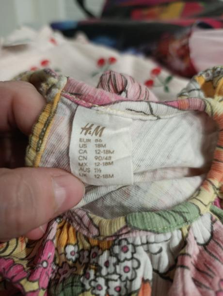 Tričko s volánikom kvety 86, h&m,86