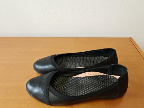 Kožené balerinky s ortopedickou vlozkou, 38