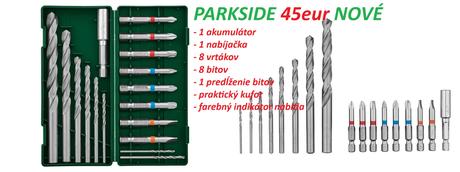 Aku vŕtací skrutkovač s príslušenstvom 45 nm,