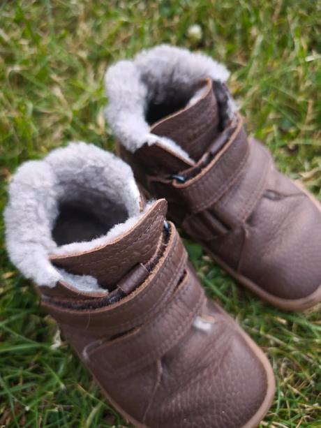 Zimné topánky froddo barefoot winter furry brown24, froddo,24
