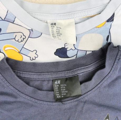 2x pyžamo bluey hm 110/116, h&m,110