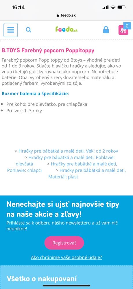 Farebny popcorn b.toys, 