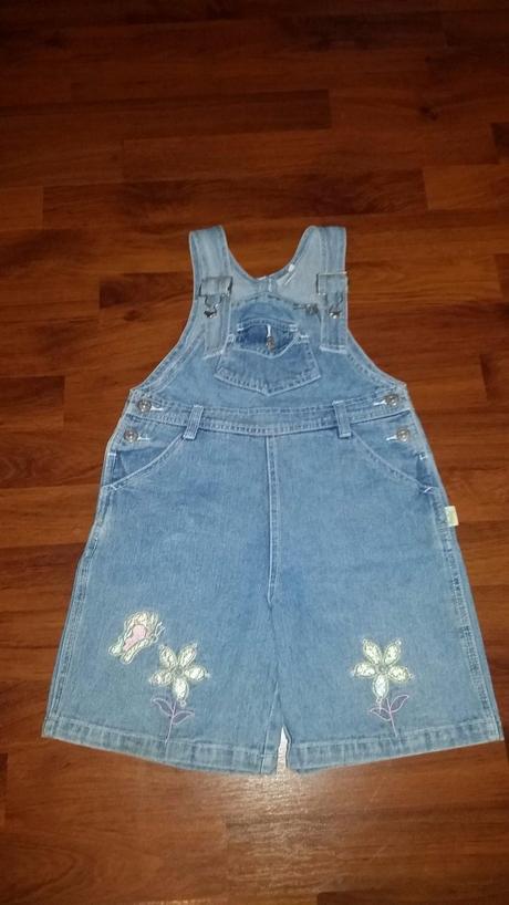 Dievčenský set, tričko, kratase, trakové nohavice, 86–98