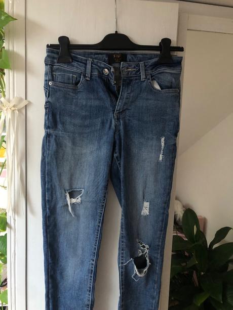 Obtiahnuté modré džínsy/ obtiahnuté rifle, f&f,xs