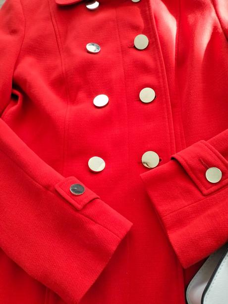 Červený f&f kabátik, f&f,36