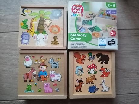 Drevené pexeso na farme v krabičke,