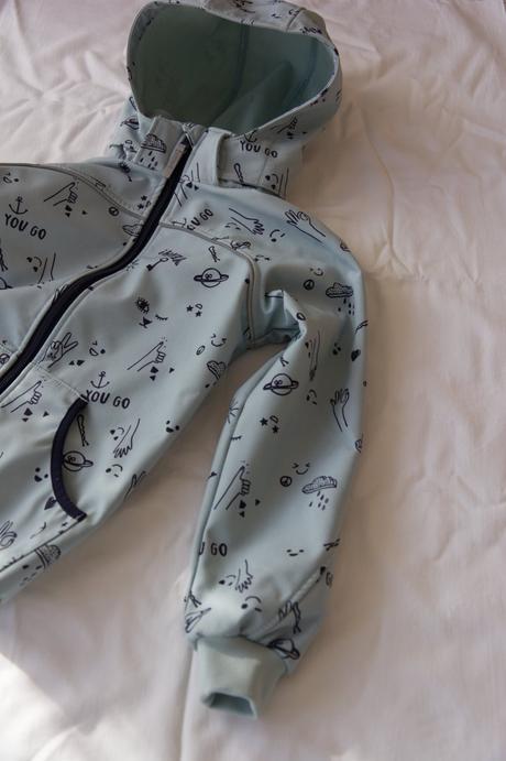 Softshellová bunda mentol, h&m,128