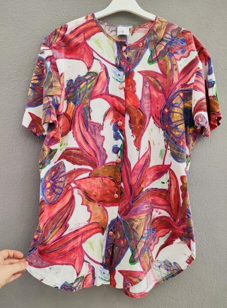 Farebné tričko na gombíky, xl