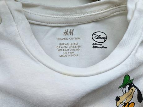 H&m disney body s dlhým rukávom zadarmo k nákupu, h&m,68