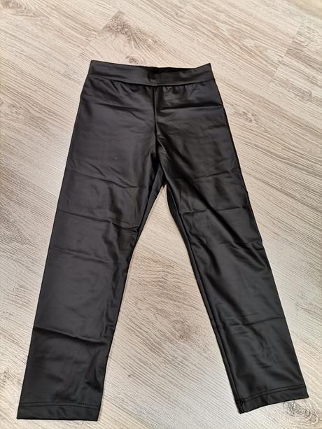 Dievčenské lesklé čierne legíny, calzedonia,98