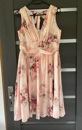 Kvetinkové spoločenské šaty, xl