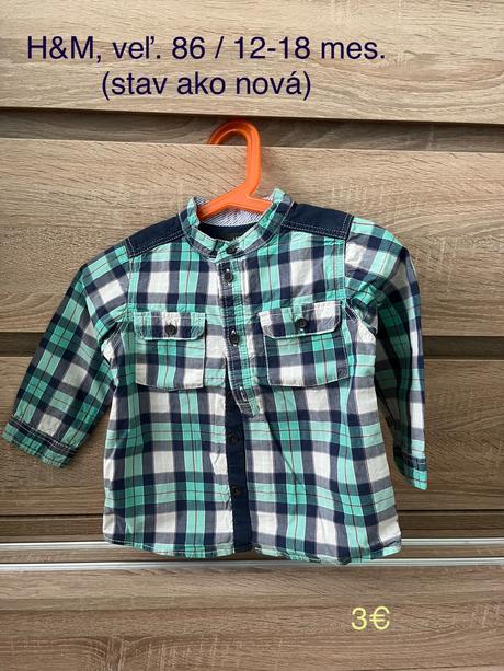 Košeľa h&m veľ. 86, h&m,86