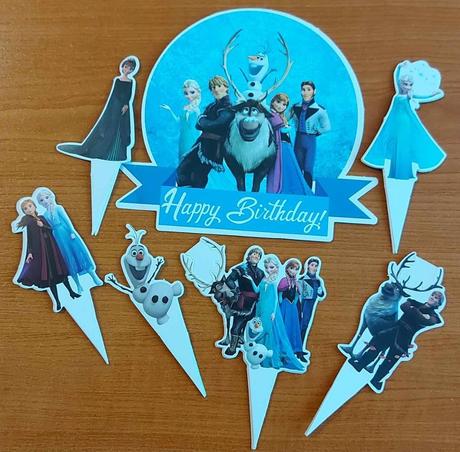 Tortový zápich frozen (25ks) - skladom, tz-259, 