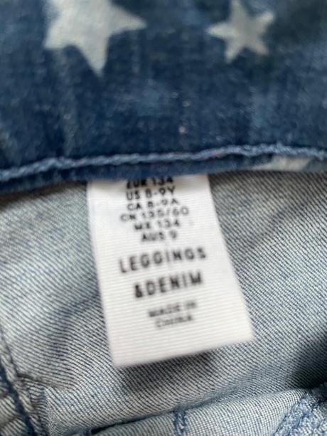 Riflove leggins hviezda 8-9 rokov, h&m,134
