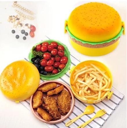 Hamburger obedový box trojitý 1000ml,