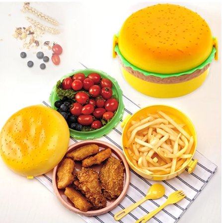 Hamburger obedový box trojitý 1000ml,