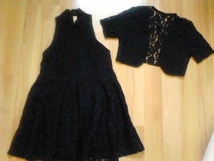Čierne šaty+bolero, s
