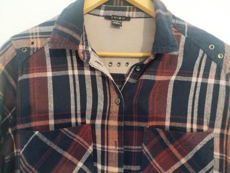 Káro oversized košeľa, amisu,s