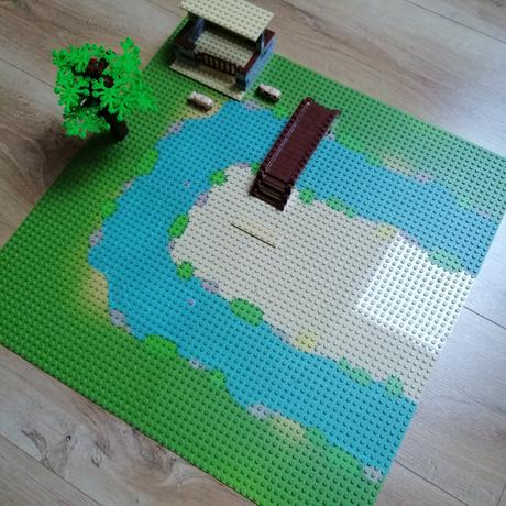 Blok pevnina a rieka,