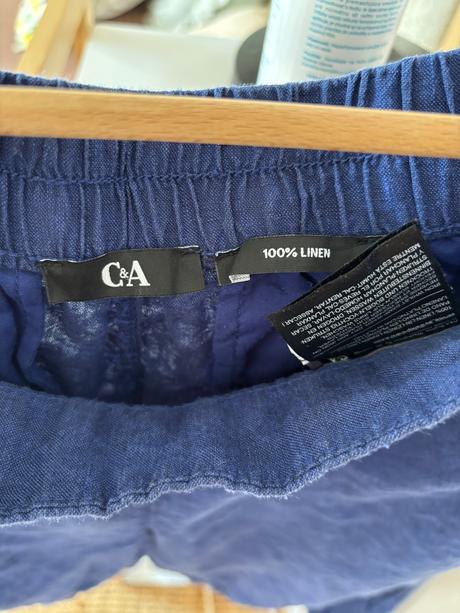 Lanove siroke nohavice 100 perc lan, c&a,42