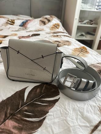 Calvin klein kabelka koža plus opasok ck dar, calvin klein