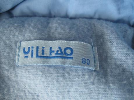 Bledomodrá bundička so žirafkou na zimu, 80