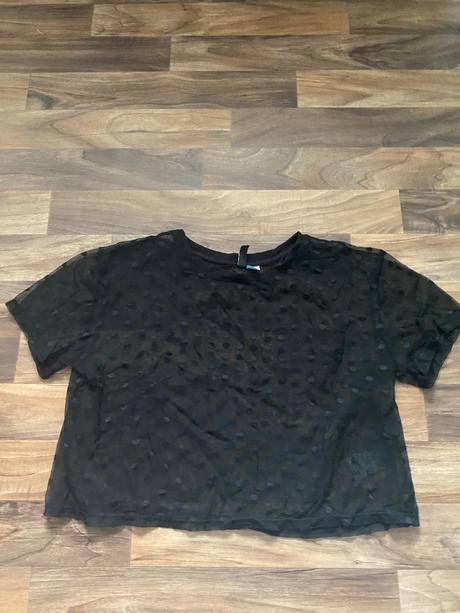 Priehľadné tričko, h&m,m