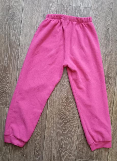 Ružové flísové tepláky 116/122 top stav, lupilu,116