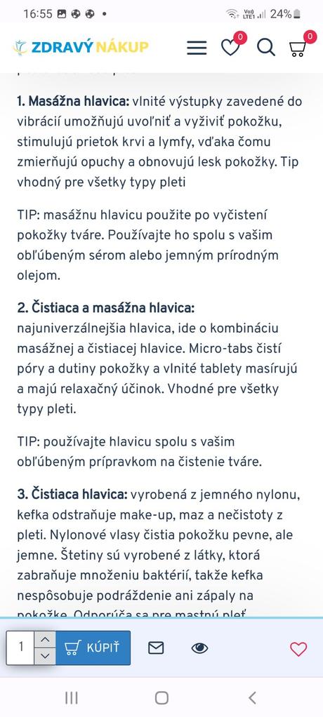 Elektrická kefa na tvár, 