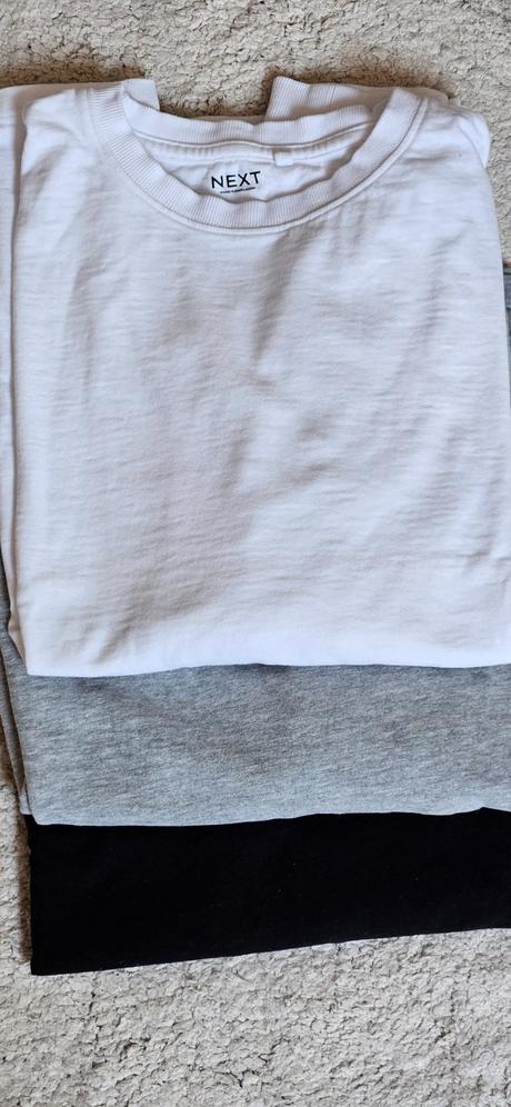 3 tričká dlhý  rukáv, next,164
