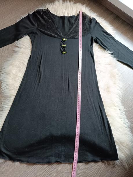 Šaty čierne s čipkou veľ. m, m